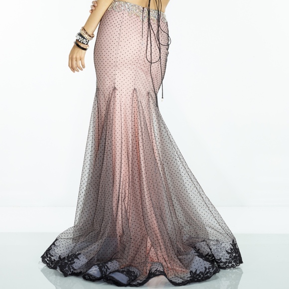 SALE! Two Piece mauve bling prom gown by Alyce 6 - Picture 4 of 8